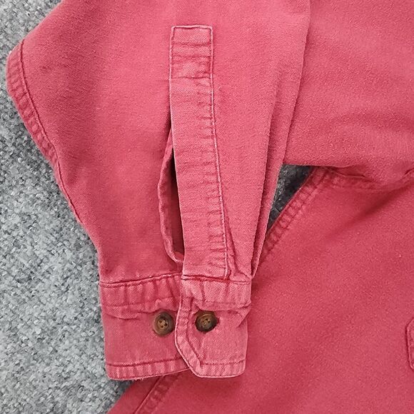 Levis Shirt Mens Medium Red Chamois Workshirt Long Sleeve Button Up Chore Casual - Picture 10 of 16